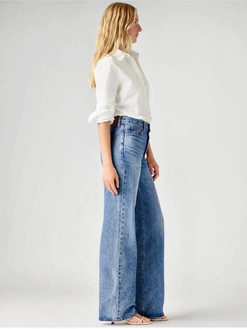 Levi's Ribcage Wide Leg Wide Leg Jeans in Blue W27 L32 Like New
